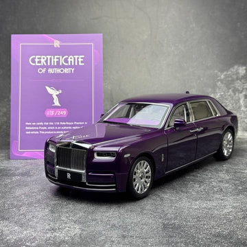 Rolls Royce Phantom VIII Purple 1:18 Dealer Edition Licensed Diecast Car Model